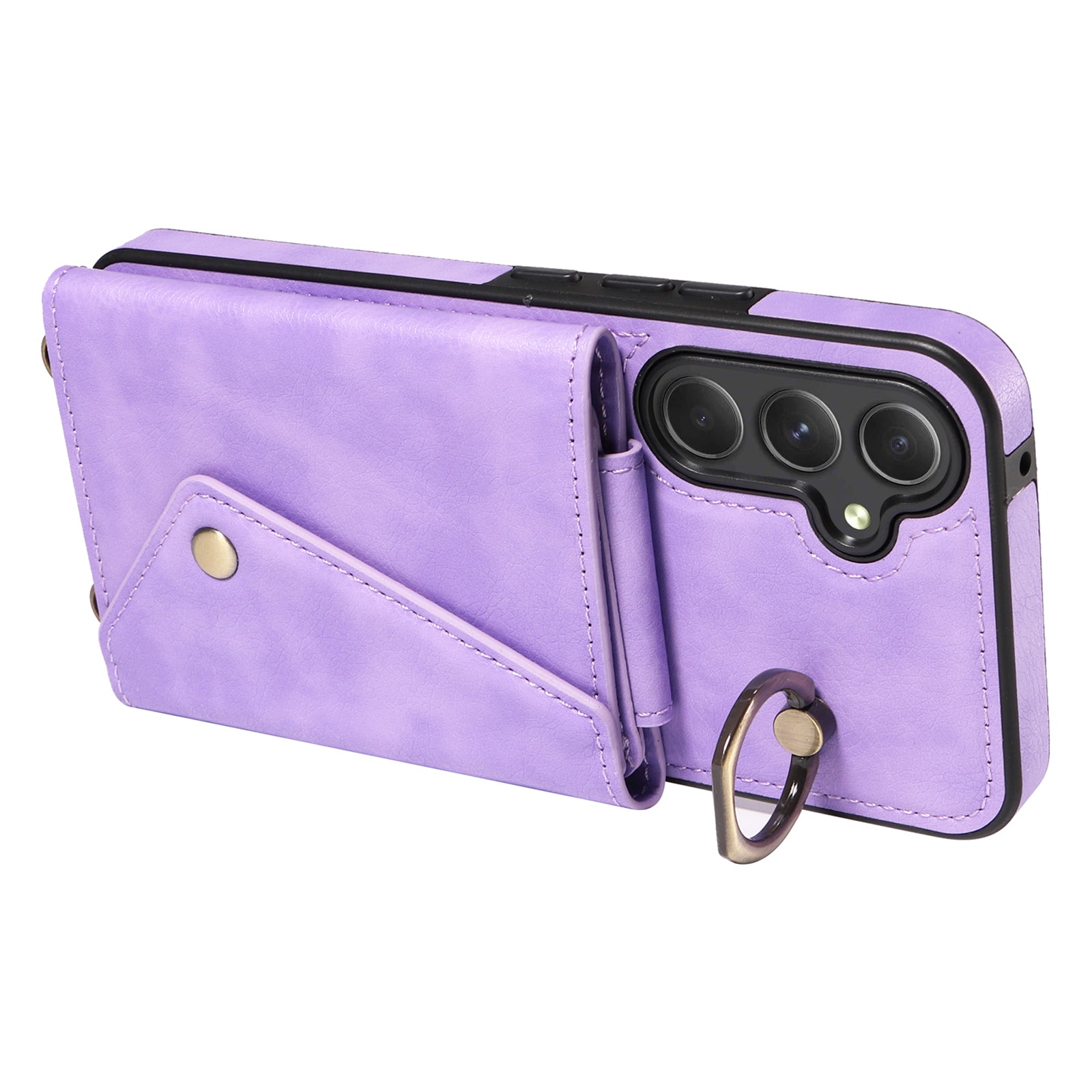 002 Anti-drop Shell for Samsung Galaxy A54 5G Ring Kickstand Card Bag Litchi Texture Leather TPU Phone Case with Shoulder Strap 002 Anti-drop Shell for Samsung Galaxy A54 5G Ring Kickstand Card Bag Litchi Texture Leather TPU Phone Case with Shoulder Strap
